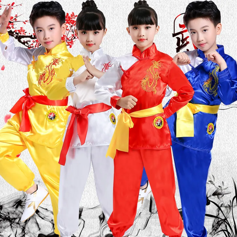 Традиционная китайская одежда ушу для мальчиков униформа боевых искусств костюм