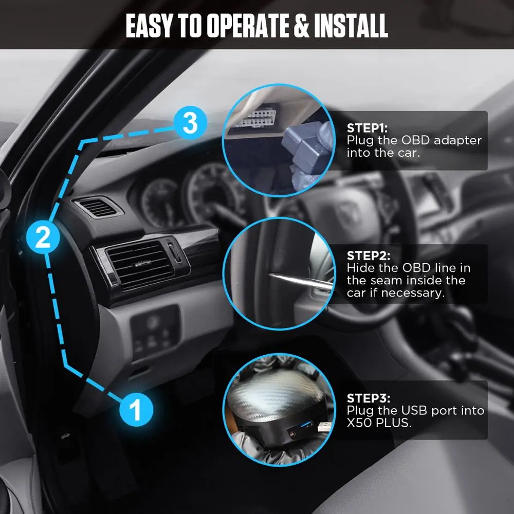 Смарт-измеритель расхода топлива AUTOOL X50 Plus HUD с дисплеем | Автомобили и мотоциклы