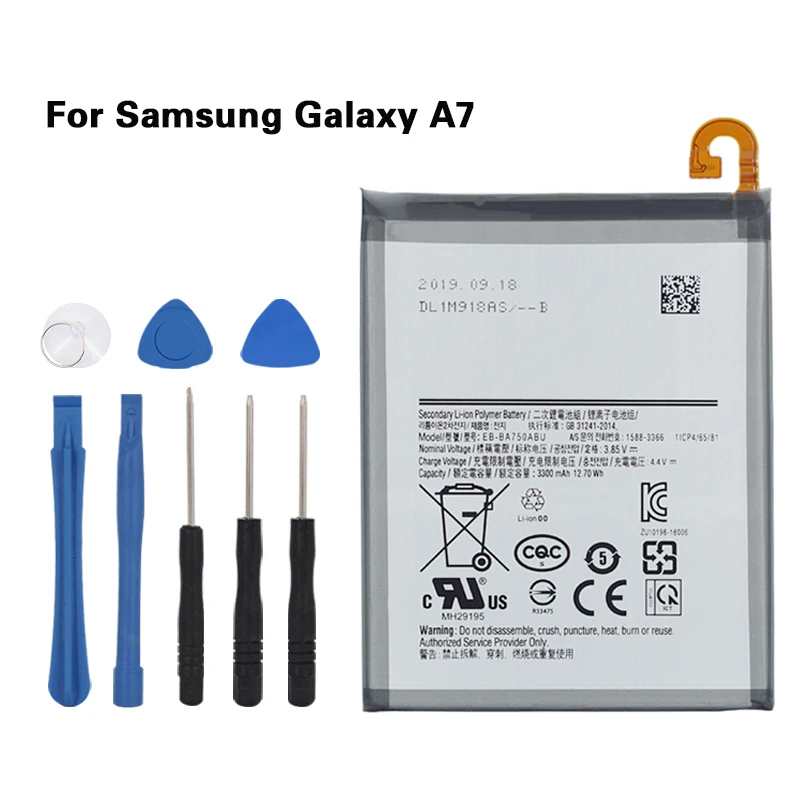 Оригинальный телефон 3400 мАч аккумулятор для SAMSUNG Galaxy A7 2018 версия A730x A750 EB BA750ABU