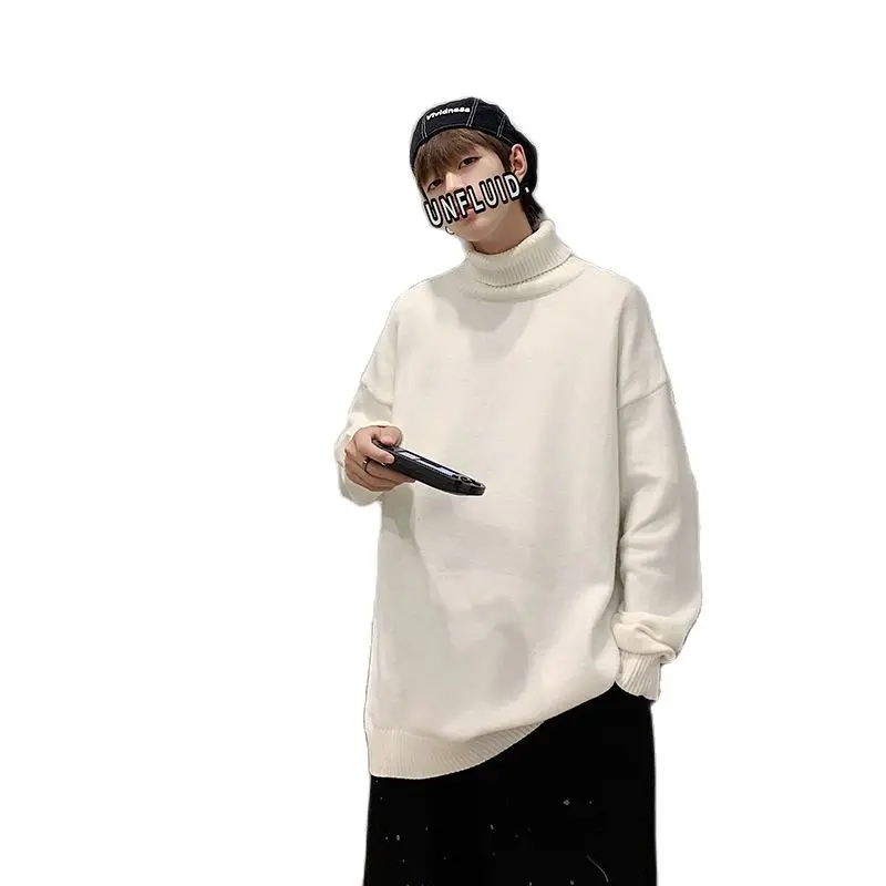 Sweater Pullover Fashion High Neck Trend 2021 Autumn Winter Young Men's Top Men Clothes Time Limited