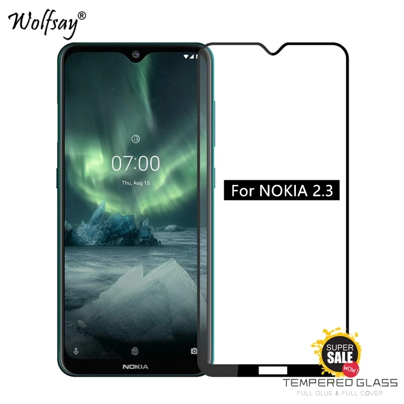 Полностью клеевое стекло для Nokia 2 3 закаленное Защита экрана защитное пленка