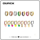 Женские серьги-кольца OUREX, с кристаллами, в форме сердца