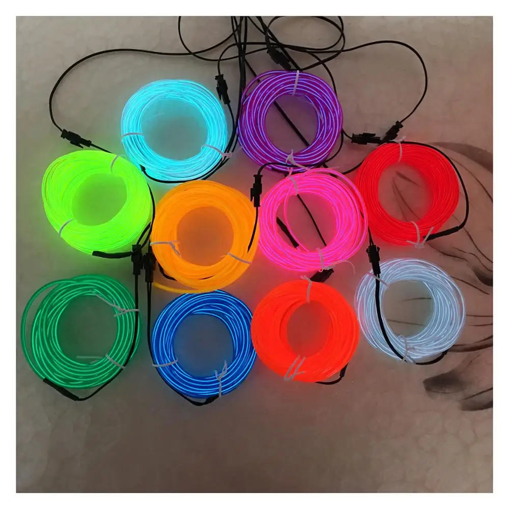 Водонепроницаемый проволочный электролюминесцентный провод 2 3 мм гибкий