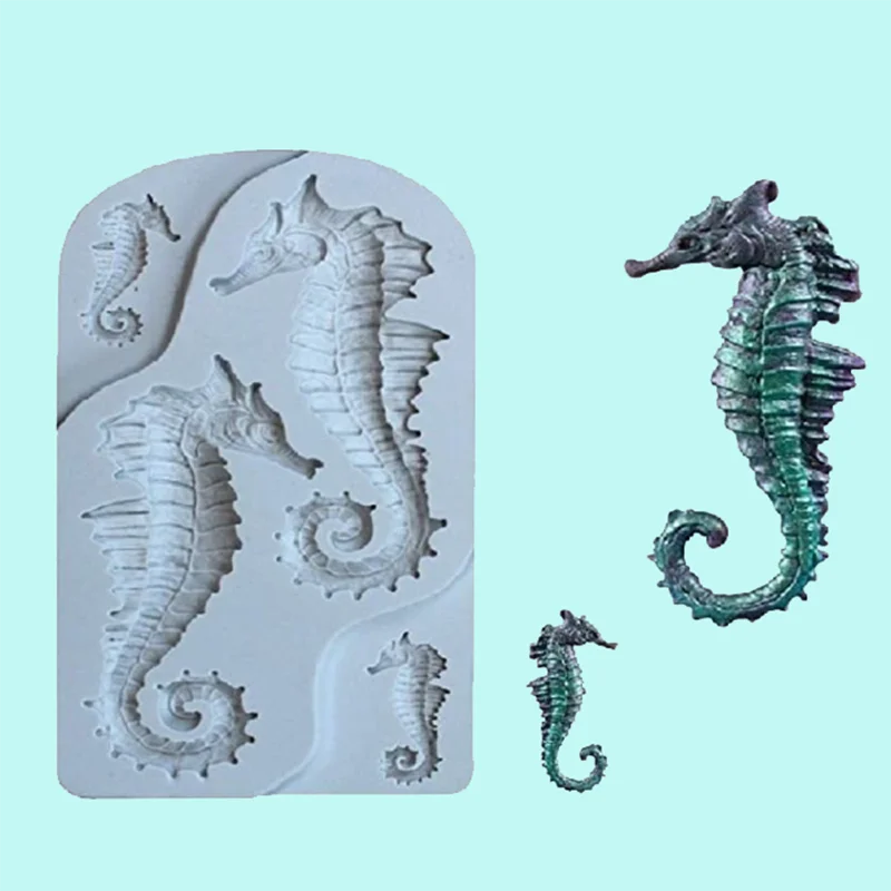 3 см/8 см 2019 новая INS Горячая морская лошадь силиконовая форма глиняная