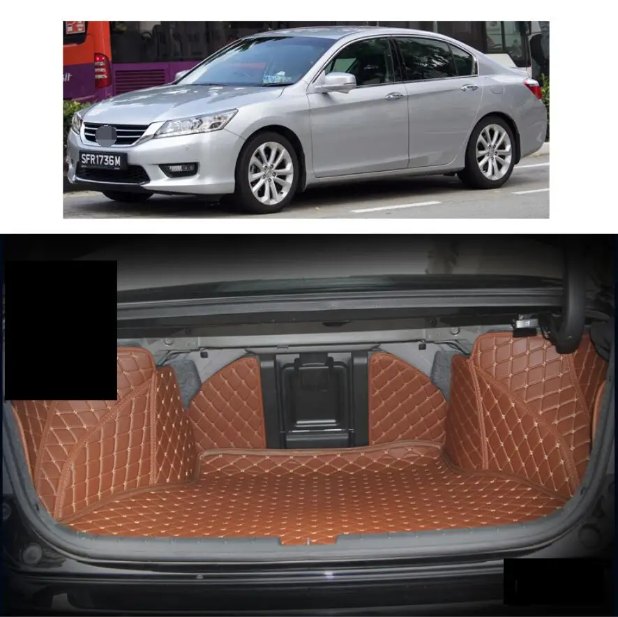 for fiber leather car trunk mat for honda accord 2013 2014 2015 2016 2017 9th generation