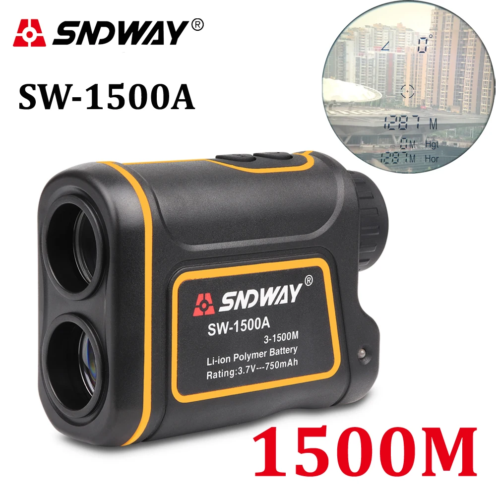 SW-1500A SNDWAY телескоп лазерный дальномер для охоты Гольф Спорт 800 м/1000 м/1500 м монокулярный дальномер лазерный дальномер инструменты - Цвет: SW-1500A