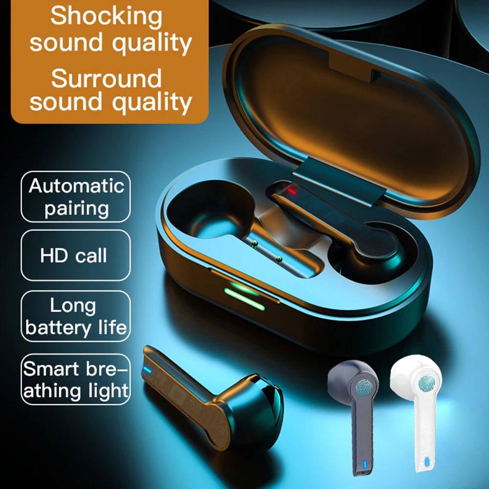 Bluetooth Tws headset wireless charger box sports earbuds and microphone low latency gaming | Электроника