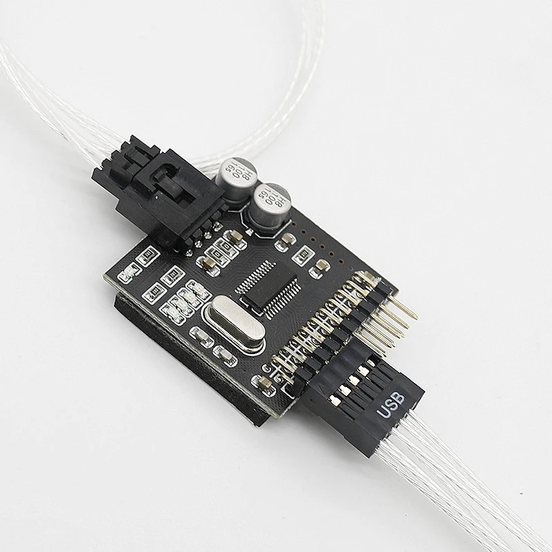 Материнская плата USB 2 0 9Pin интерфейс разветвитель папа от 1 до 4 Женский