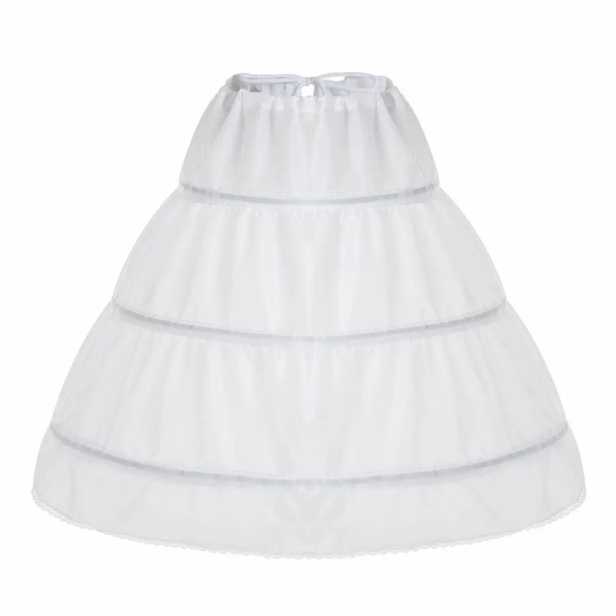 

Kinder Mädchen Reifrock 3 Ringe Petticoat Krinoline Unterrock für Party Hochzeit