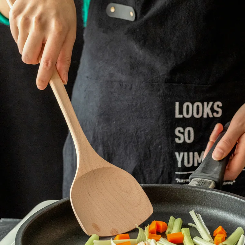 Неокрашенная деревянная лопата ложка антипригарная специальная Лопата домашняя