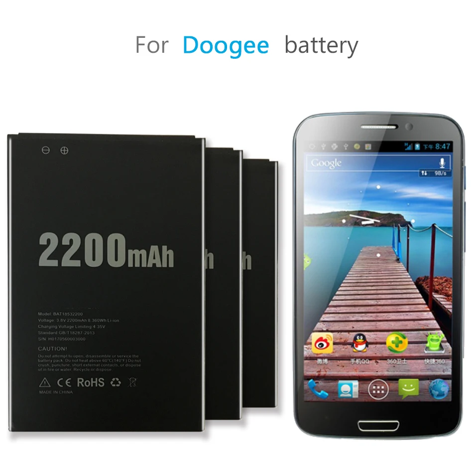 

Battery 2200mAh For DOOGEE X53 X 53 BAT18532200 Bateria