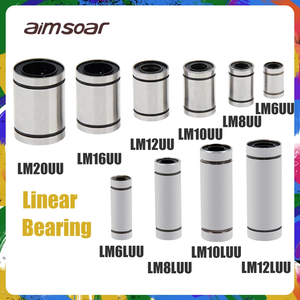 Линейные подшипники LM8UU LM6UU LM10UU LM12UU LM16UU LM20UU LM6LUU LM8LUU LM10LUU LM12LUU линейная втулка 8 мм
