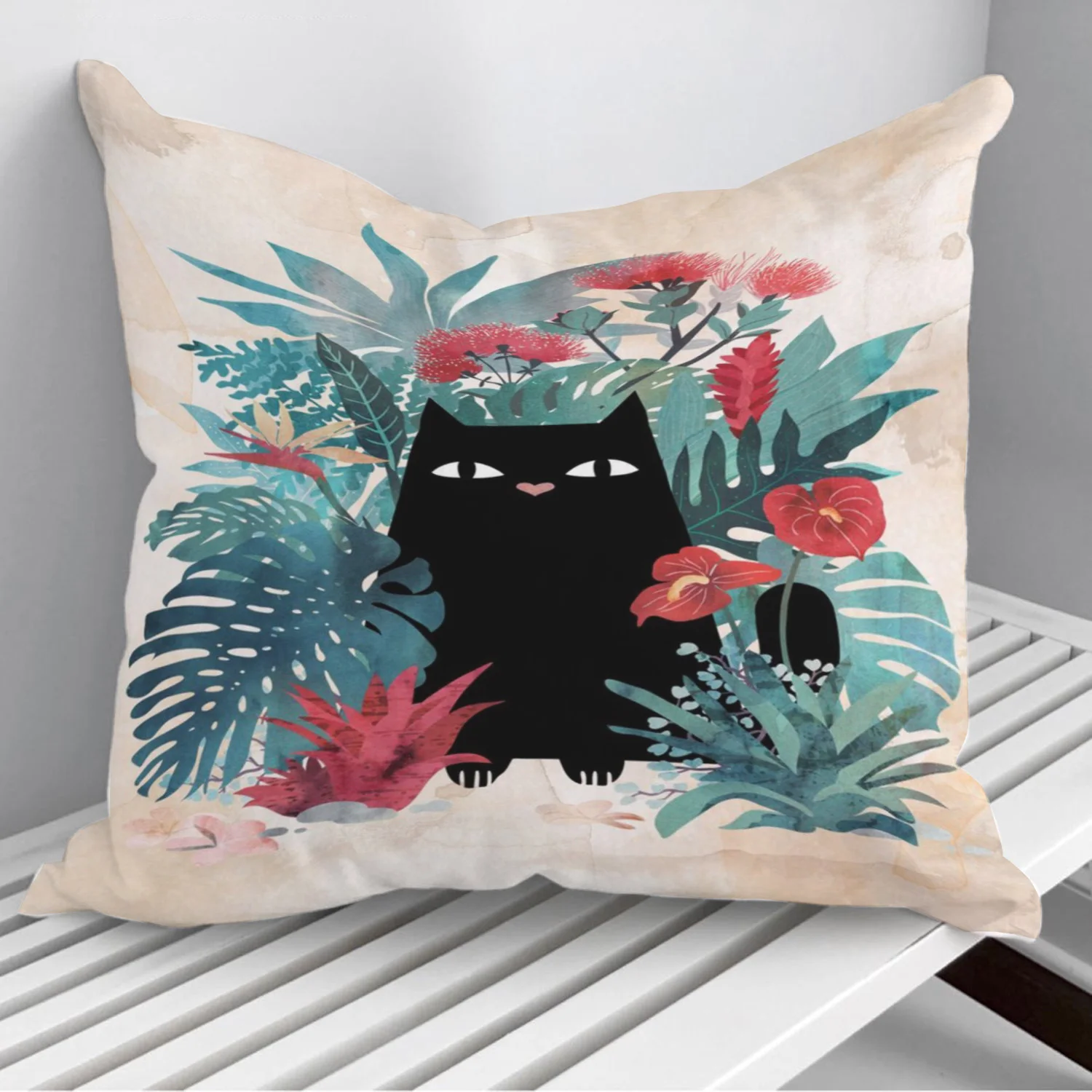 

Черная кошка воды цвет диванных подушек чехлы на диван-кровать домашний Декор 45*45 см 40*40 см Подарочная наволочка Cojines дропшиппинг