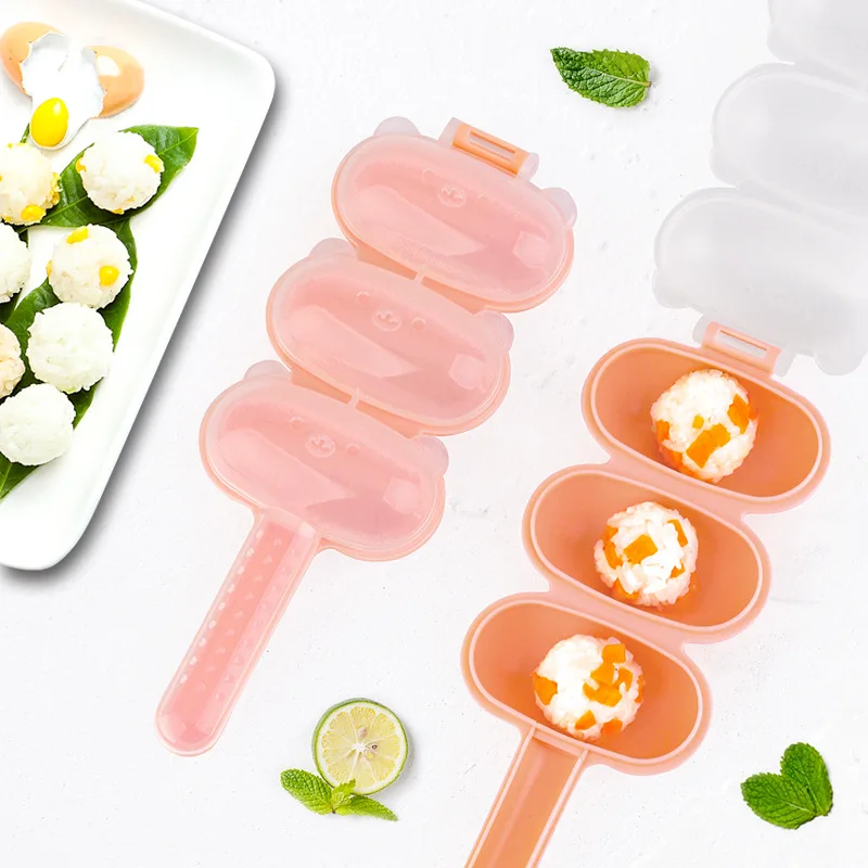 

Rocking happy rice ball mould DIY non stick spherical rice ball rice ball making tool for children's supplementary food