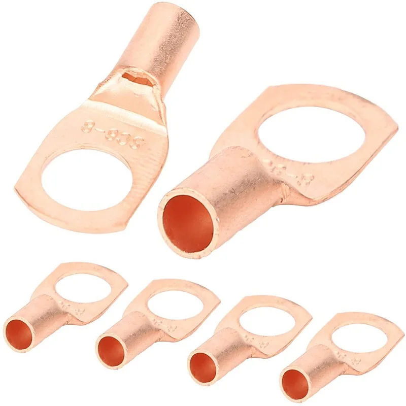 

10-100pcs/SC6-8 Assortment Car Auto Copper Ring Terminal Wire Crimp Connector Bare Cable Battery Terminals Soldered Connectors