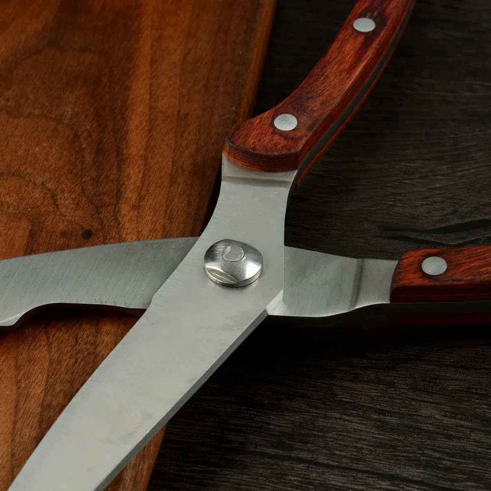 Мощные кухонные ножницы из нержавеющей стали прочные для цыплят с цветной