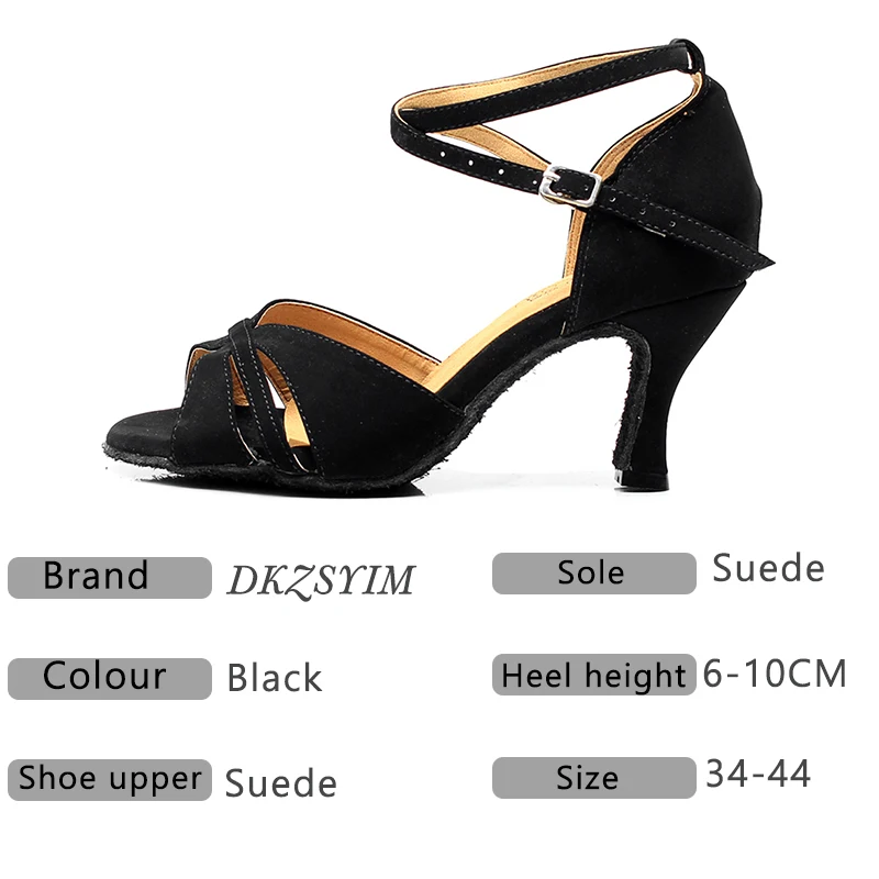 DKZSYIM/Лидер продаж Женская Профессиональная замшевая танцевальная обувь Обувь