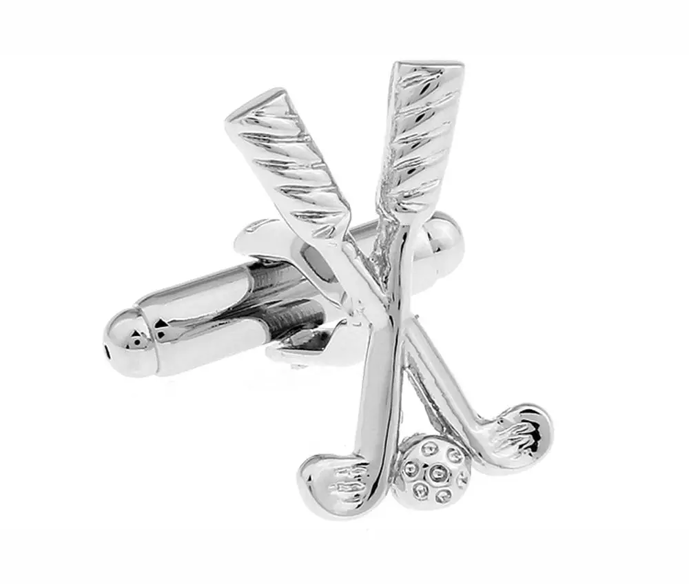Sport Design Golf Club Cufflinks Non-fading Silver Color Cuff Links Wholesale&ampretail Quality Brass Material | Украшения и