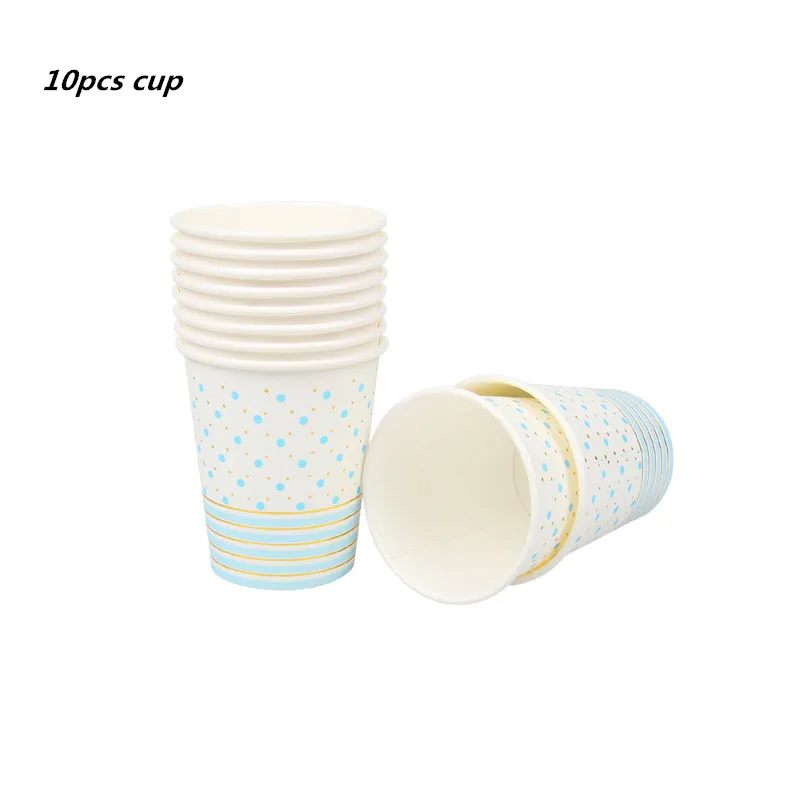10pcs cup 1 упак./лот на день рождения горячее тиснение золотом Бумага Полотенца салфетка для мальчика и девочки, Пол раскрыть вечерние ткани украшение для салфеток салфетки 33*33 см - Цвет: 10pcs cup