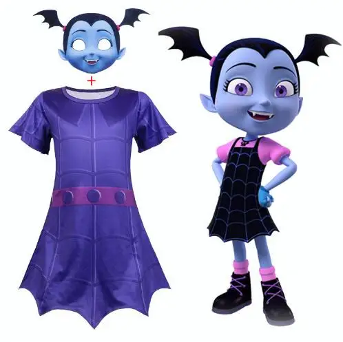 2019 Children's Clothes Baby Girls Dress Vampirin Kids Cute Cartoon Trolls Princess Dresses Pajamas Home cartoon Vampirina | Детская