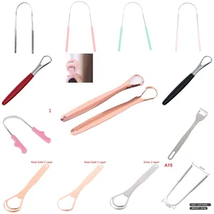 Скребок для языка, из нержавеющей стали, 15 видов