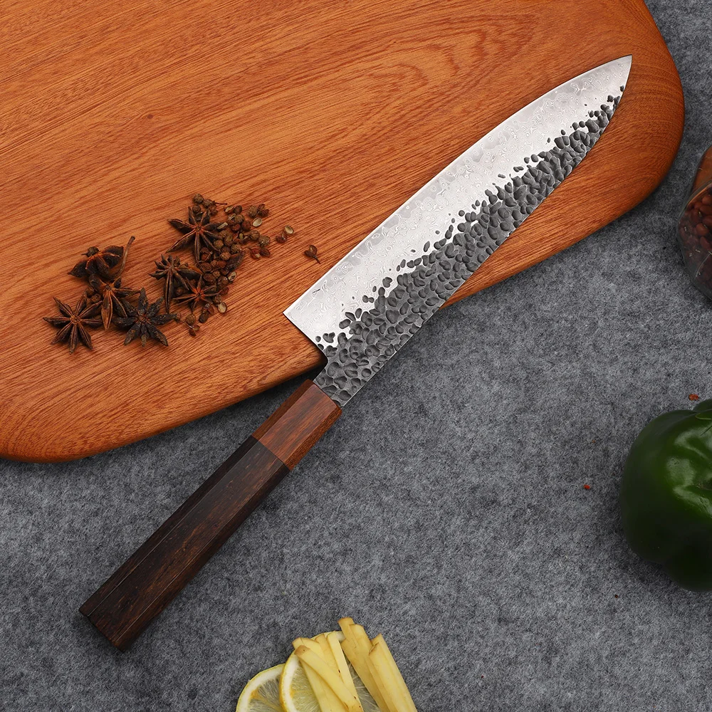 Профессиональный повар ручной работы VG10 дамасский кухонный нож 8 дюймов кованая