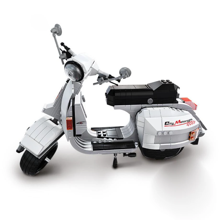 Technics мотоцикл vespa moc строительный блок Сборная модель кирпичи обучающая игрушка