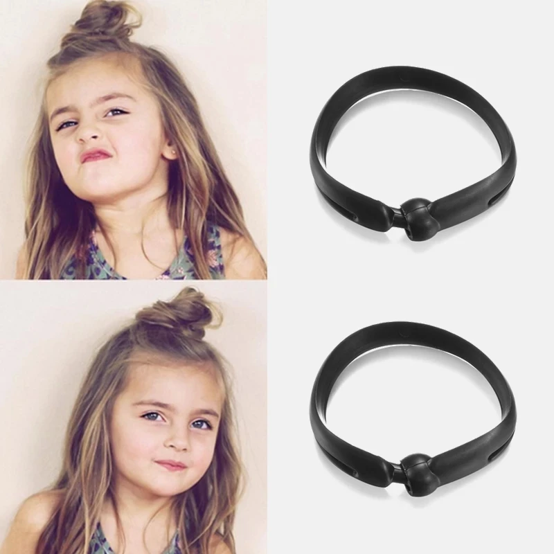 

2pc Cute Ball Head Hair Device Half Ball Head Nezha Head Flower Bud Head Hair Tool Black Girl Rubber Band Headdress Hair Band