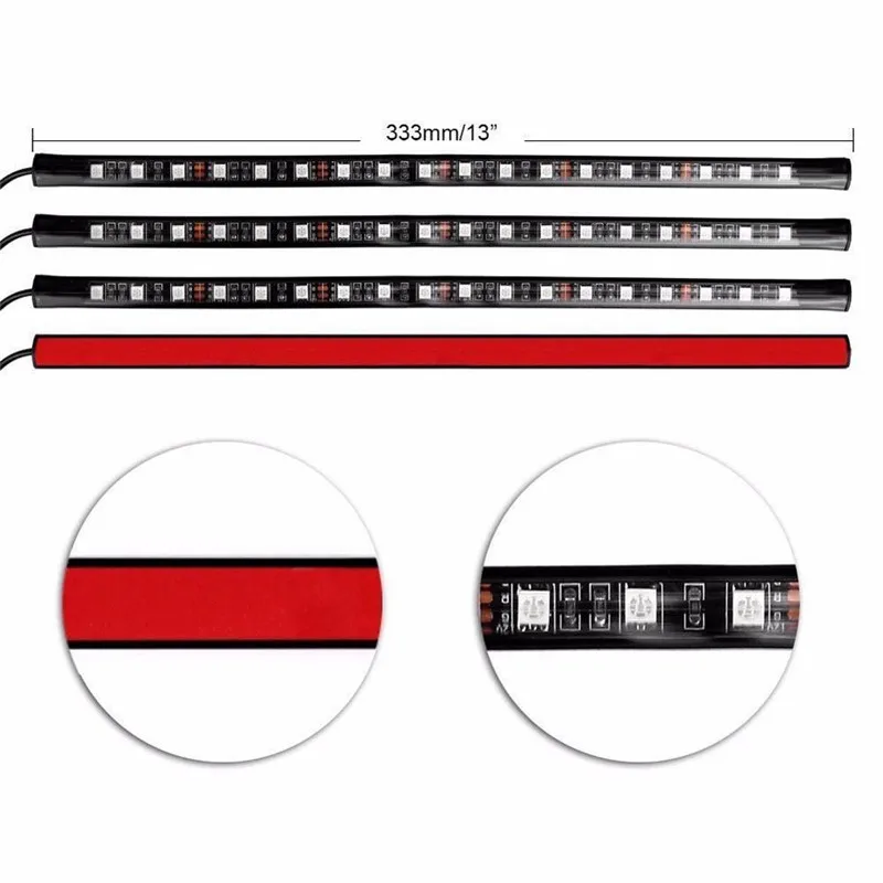 Светодиодная лента RGB 4*18 для салона автомобиля светильник с дистанционным