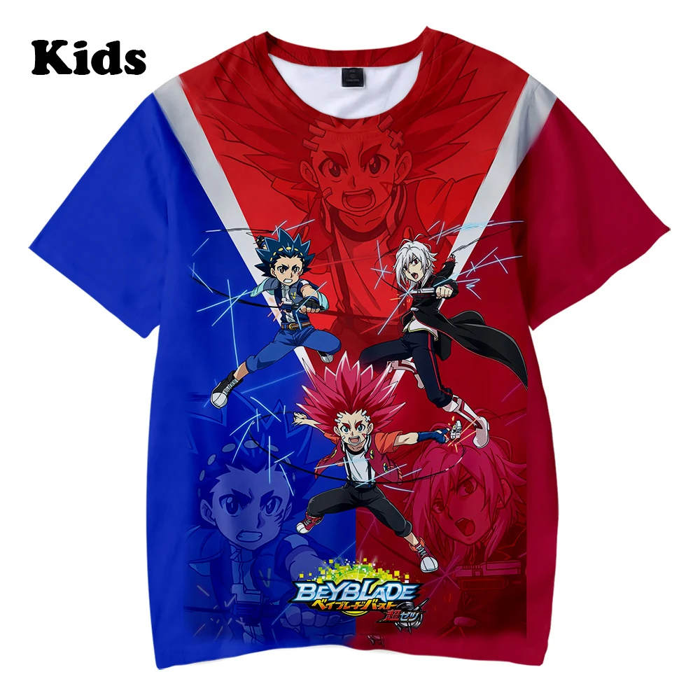 Beyblade Burst Evolution дети мультфильм 3D футболка на каждый день для мальчиков и девочек