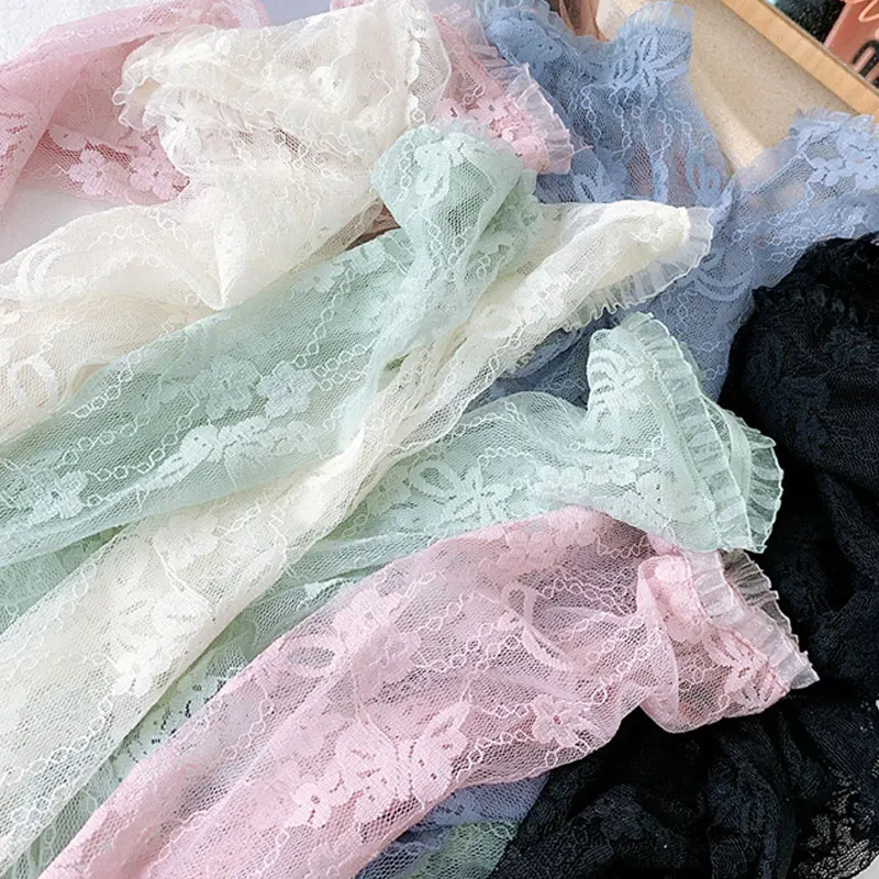 Летние солнцезащитные перчатки с длинными рукавами женские сетчатые кружевные