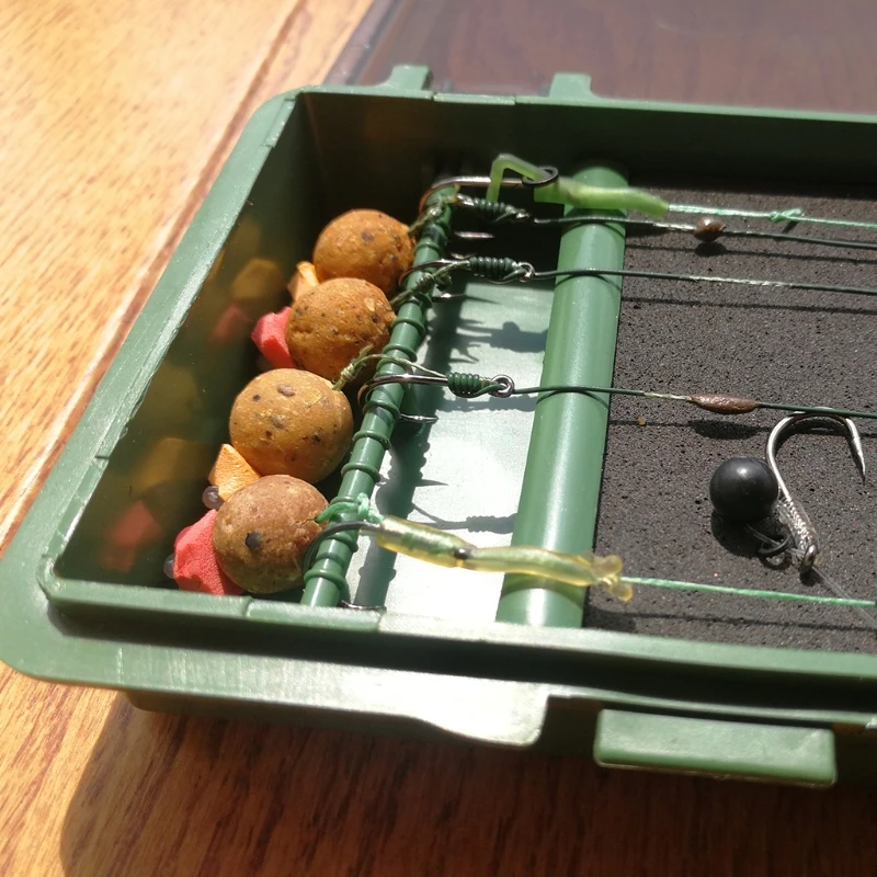 

Waterproof Plastic Storage Container tiff Hair Rig Board Carp Fishing Rig Box 87HF