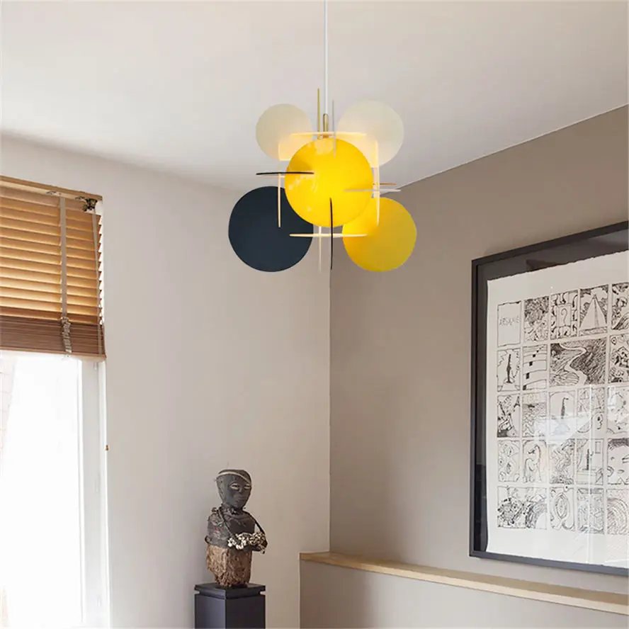 Дизайнерские Акриловые Красочные подвесные светильники в стиле постмодерн для