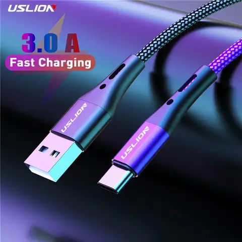 Кабель USB Type-C 3A для Samsung S10 S20 Xiaomi mi 11 микро USB кабель 3A нейлоновый кабель USB Type-C для быстрой зарядки для Samsung Xiaomi HTC зарядное устройство USB кабель ...