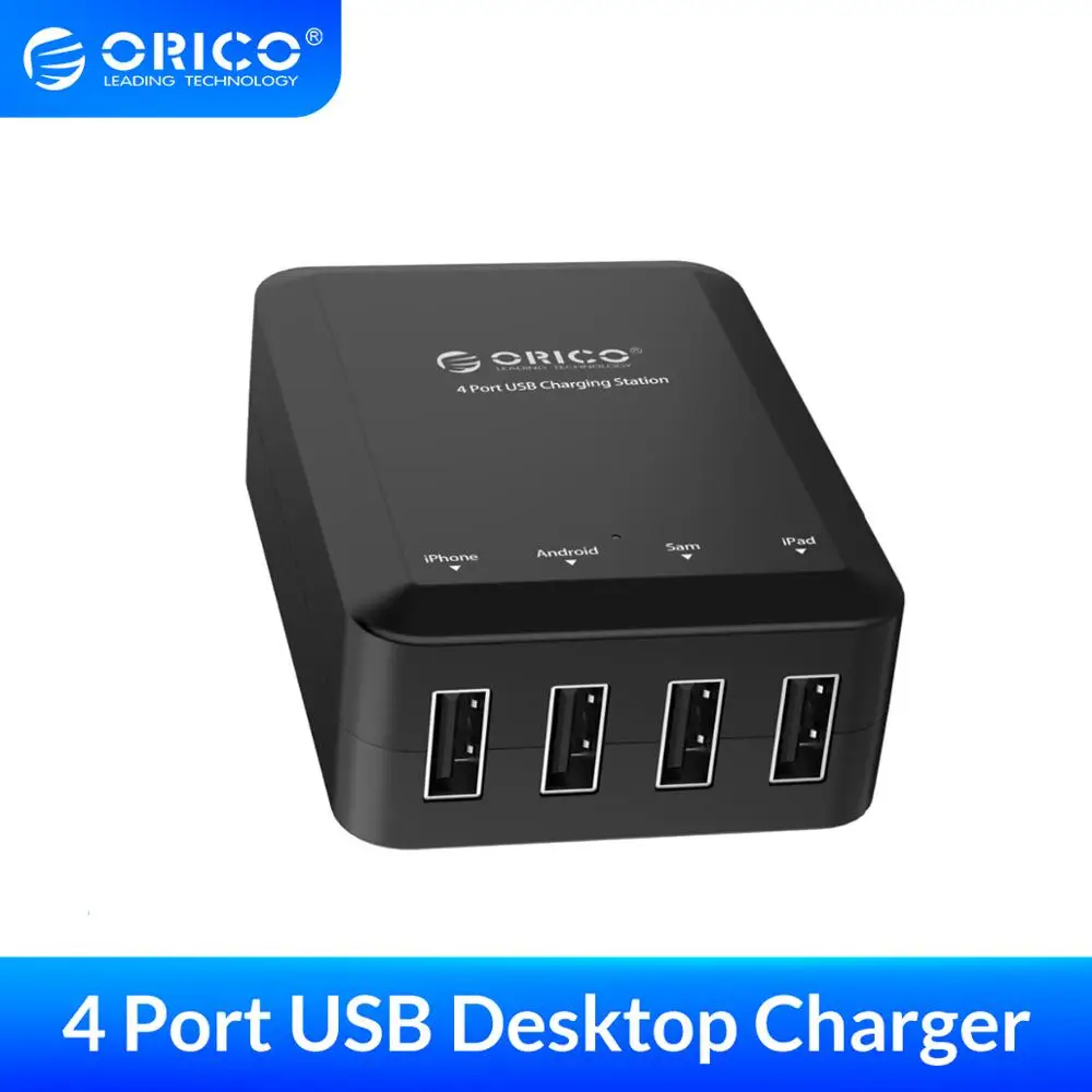 Дорожное зарядное устройство ORICO с 4 USB портами макс. 5 в а|Зарядные устройства для