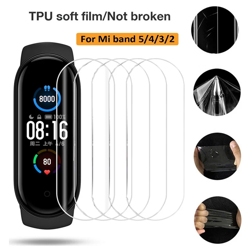 

2/3/5pcs Soft Hydrogel Film for Xiaomi Mi Band 5 4 3 2 Smart Wristband Screen Protector Xiaomi Miband Smart Watch Accessories