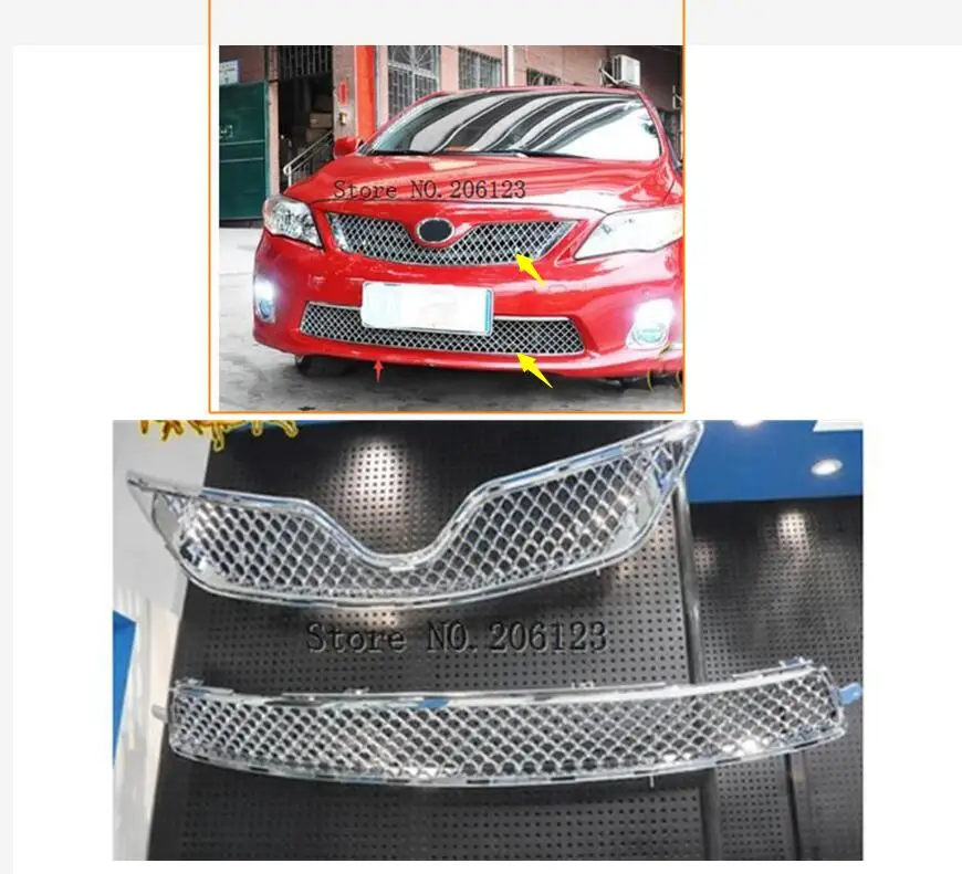 Автостайлинг для Toyota Corolla Altis 20112012 2013 Высокое качество ABS Хромированная передняя