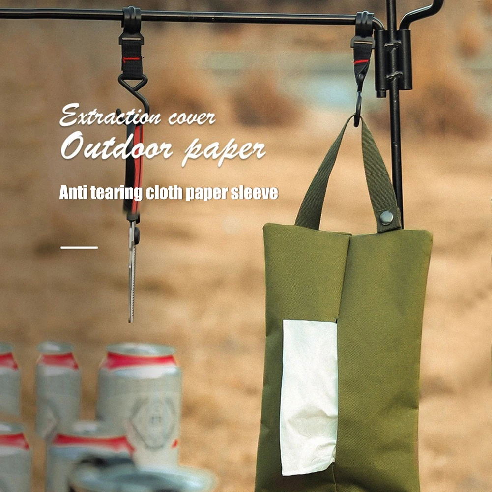 

Outdoor Camping Tissue Pouch Bathroom Home Kitchen Toilet Paper Hanging Bags Camping Portable Outdoor Elements
