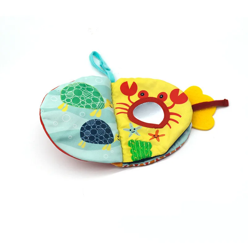 Новая детская тканевая книга-пазл рыба мультяшная кукла милая книга для