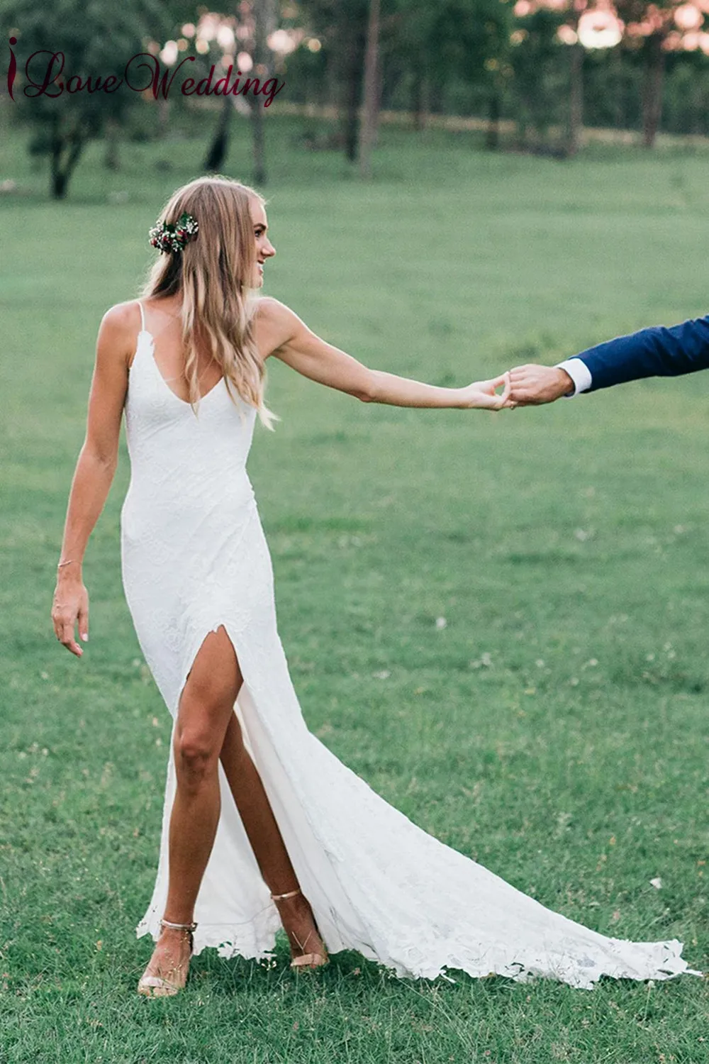 Элегантные кружевные свадебные платья сексуальное свадебное платье с V образным