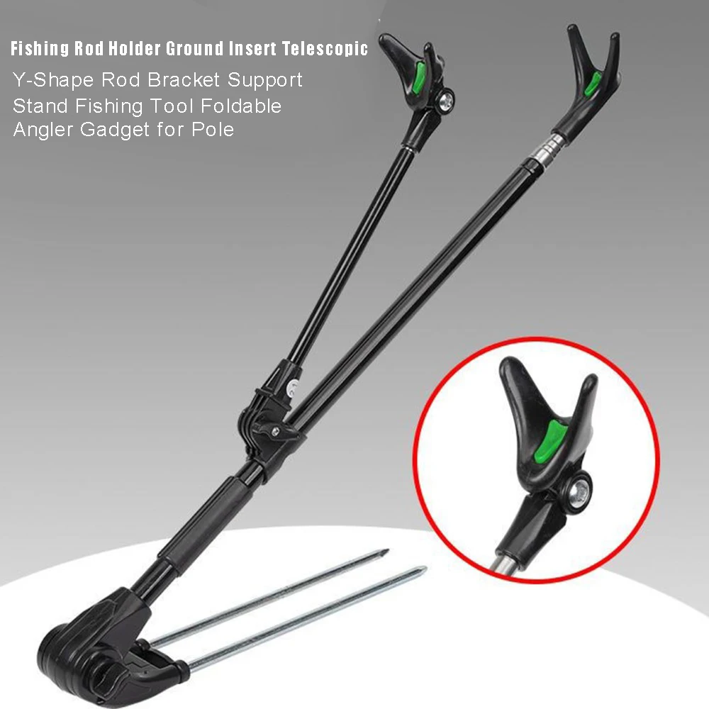 

1.7-2.1m Telescopic Fishing Bracket Rod Holder Bracket Support Stand Fishing Tool Foldable Angler Gadget For Pole