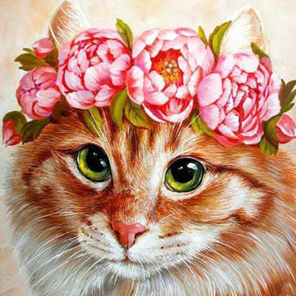 

Diamond Painting Cat Drill Home Decoration Display Rhinestone Picture Kits Embroidery