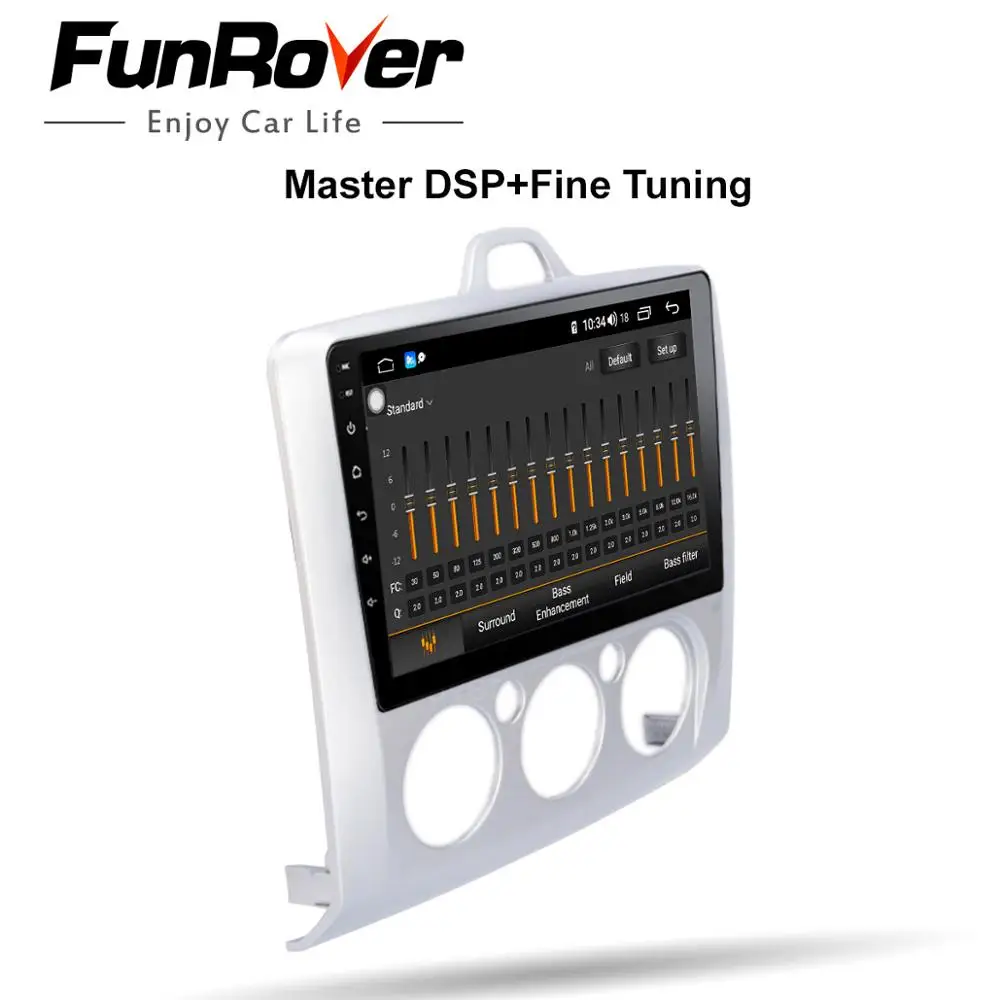 Funrover DSP 8 ядер Android 9 0 2 din автомобильный Dvd Gps Мультимедиа для Focus Mondeo C MAX Galaxy авто