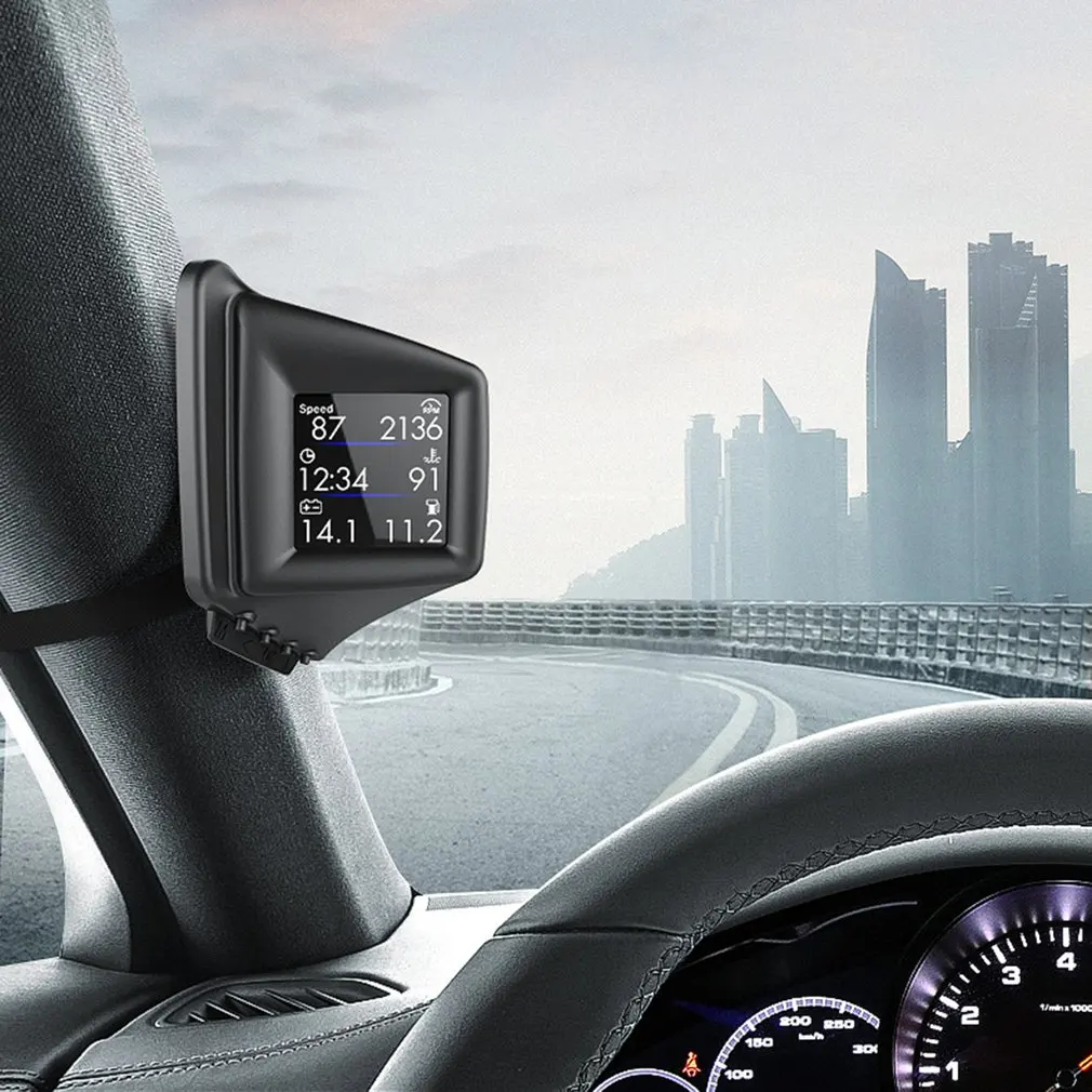 

OBD GPS Dual System Head-up Display Display Car Digital Hud GPS Speedometer 2.5 Inches LCD Overspeed Alarm Car Speed Projector