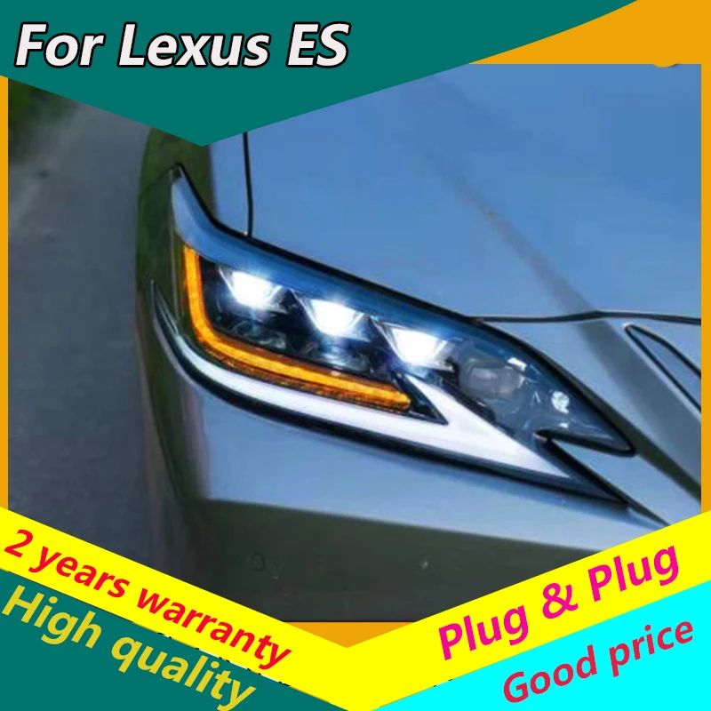 

KOWELL Car Styling For Lexus ES 2018-2019 Led headlight For Lexus ES all led headlight dyanmic turn signal