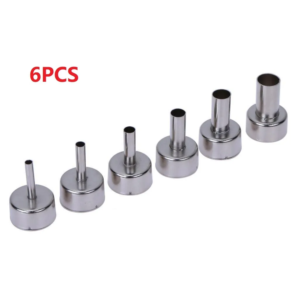 

6pcs 22mm Universal Nozzle Soldering Station Hot Air Stations Gun Different Sizes Nozzles For 858D+ 8586 Welding Nozzles