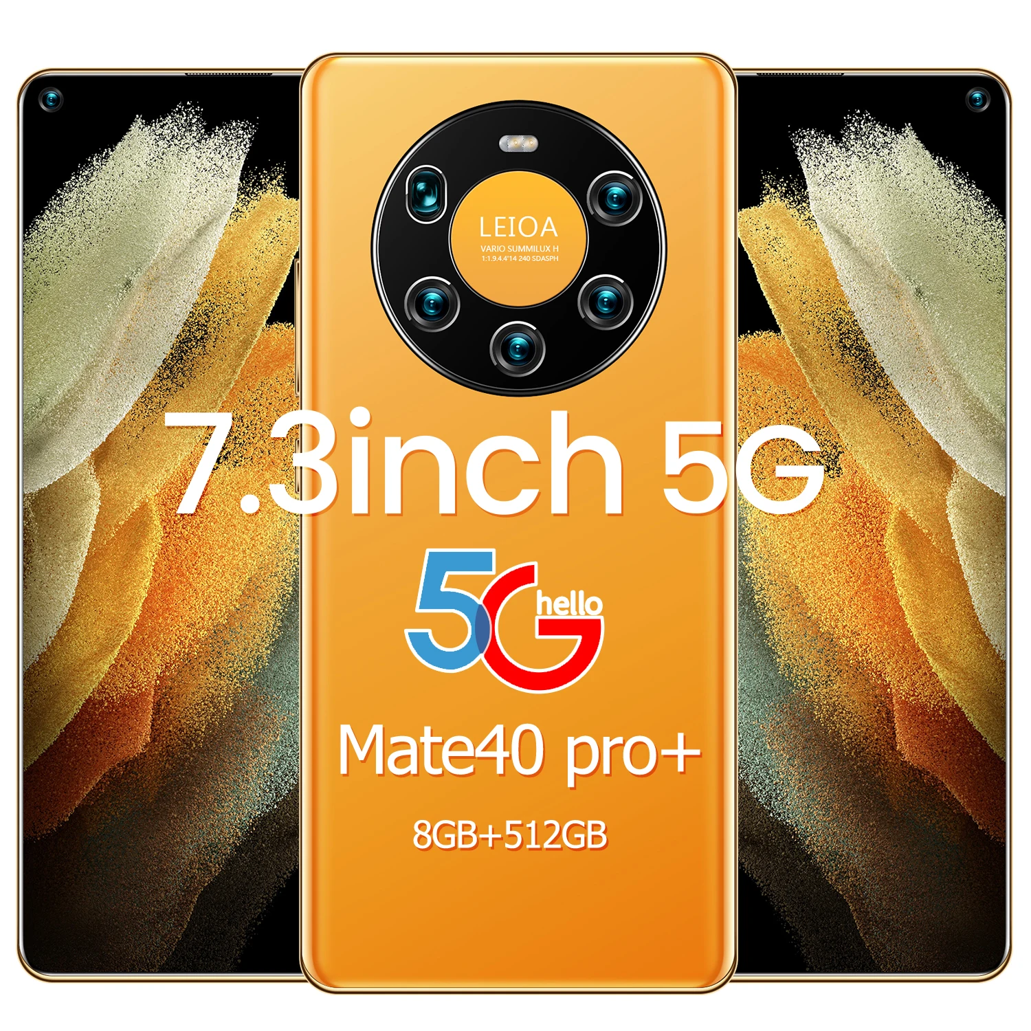 

Global Version HUAWE Mate40 Pro+ Smartphone 7.3Inch Full Screen Deca Core 6000mAh 12GB 512GB 4G LTE 5G Network Mobile Phone