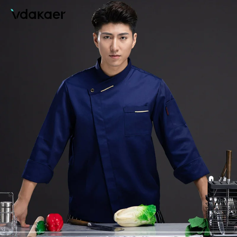 Мужская рубашка с коротким рукавом униформа шеф повара Костюмы Повара топы для
