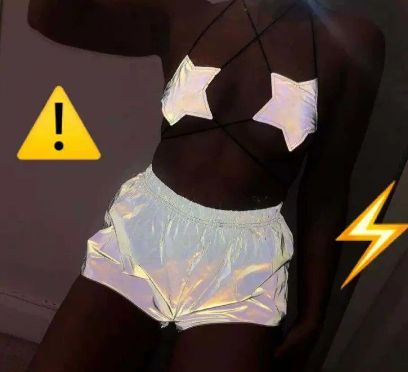 Модные женские сексуальные светоотражающие шорты с блестящими Низами Лидер