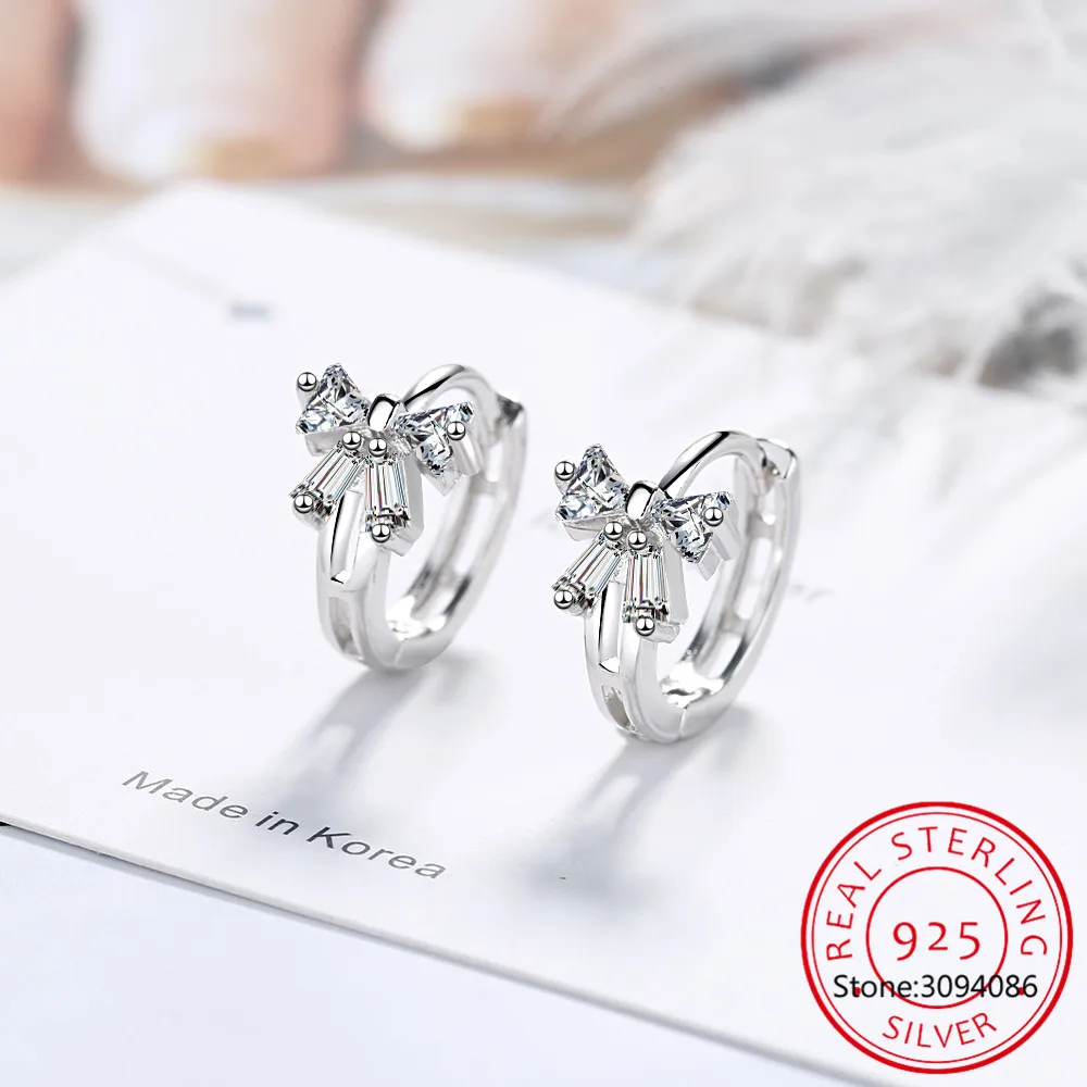 

Серьги-кольца в виде бабочек для девочек и женщин, серебро 925 пробы